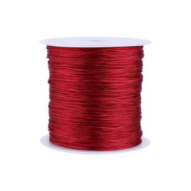 Imagem de Hyuduo Cabo de nó Chinês, Corda de Fio de Macrame de Nylon de 100 M X 0,8 Mm para nó Chinês, macramé, Acabamento, Fabricação de Joias, Cartões de Felicitações, Com Especificações: material: Nylon,