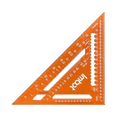 Imagem de Régua Triangular De Alumínio Com Dupla Escala, Ferramenta De Ângulo Pa