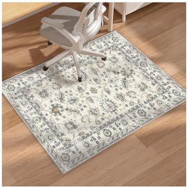 Imagem de VelociTrek Tapete de cadeira de escritório para piso de madeira, tapete de cadeira de mesa antiderrapante para cadeiras de rodinhas, protetor de piso de lamiato de azulejo lavável à máquina para