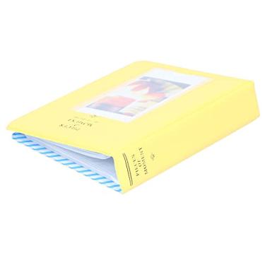 Imagem de Acouto Estojo de Armazenamento de Fotos Com 64 Bolsos - Álbum de Fotos Compacto Em PVC 9, Comporta 64, Ingressos e Cartões Ideais - Organização Perfeita de Suas memórias! (toranja amarela)