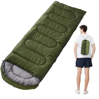Imagem de Saco de dormir com capuz do envelope leve para acampamento aventuras caminhada mochileiros retenção calor e design confortável