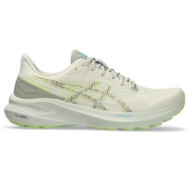 Imagem de ASICS Tênis de corrida masculino GT-1000 13 Trail, Banho natural/verde limão, 42
