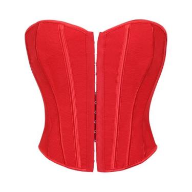 Imagem de Espartilho com botões para mulheres de Halloween é modelador de top co