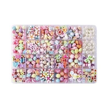 Imagem de Conjunto De Joias DIY Para Meninas Com Miçangas, Pulseira, Colar, Brin