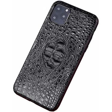 Imagem de MAALYA Capa de telefone traseira totalmente embrulhada, capa de couro de crocodilo luxuoso à prova de choque para Apple iPhone 14 Plus (2022) 6,7 polegadas [Proteção de tela e câmera] (Cor: caveira)