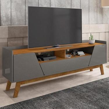 Imagem de Rack Sala Florença para TV até 70 Polegadas com Pés Madeira - Móveis B