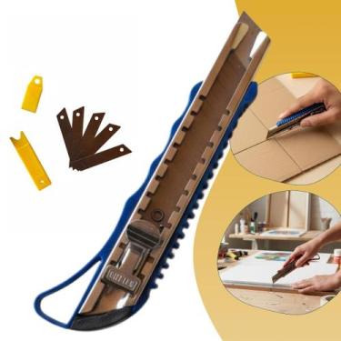 Imagem de Estilete Profissional 18mm Navy + 5 Lâminas de Reposição - Navy+