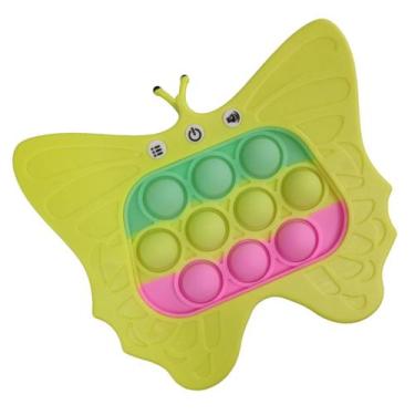 Imagem de Pop It Mini Game Interativo Borboleta 4 Modos Som Luz Jogo Anti Estres
