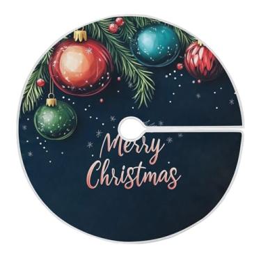 Imagem de SEHANY Bola de Natal, saia para árvore de Natal, 91 cm, tapete redondo macio para árvore de Natal, decoração de casa, festa de Natal