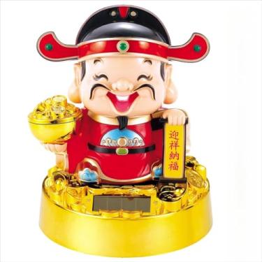 Imagem de FENNYYAR Estátua de Deus da Riqueza Escultura em Estilo Chinês, 10 cm, Ornamentos de Carro Escritório Decoração de Mesa Artesanato