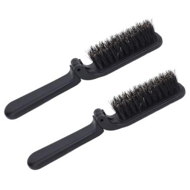 Imagem de Dioche Escova de Barba para Homens, 2 Pacotes, Dobrável, Bigode, Escova Multiuso, Ferramenta de Limpeza de Cabelo, Amigável para Viagem, Durável, Abs Sintético
