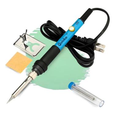Imagem de Kit Ferro De Solda 60W Estanho Com Fluxo De Solda Com Regula