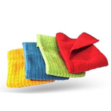 Imagem de Kit 20 Panos de Limpeza Microfibra 30x30cm Multiuso para Cozinha Carro Casa Vidros Alta Absorção Fácil Higienização (10 Panos)