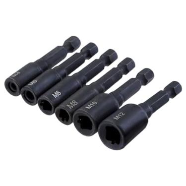 Imagem de WeiLaiKeQi Suporte para macho de rosca, adaptador para macho de rosca, conjunto de chaves de soquete de troca rápida em aço liga, 6 Peças