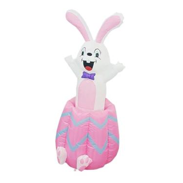 Imagem de Esquirla da Páscoa inflável iluminado para decoração de jardim, com 1,5 m de altura, perfeito para decorar áreas externas, shoppings e casas durante as