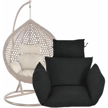 Imagem de Almofada para cadeira suspensa em formato de ovo, almofada lavável para rede de jardim em formato de ovo (somente a almofada)