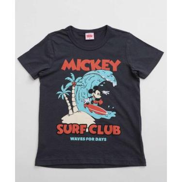 Imagem de Camiseta Infantil Estampa Mickey Disney Tam 4 a 10 Cin-59148, Cinza, 8