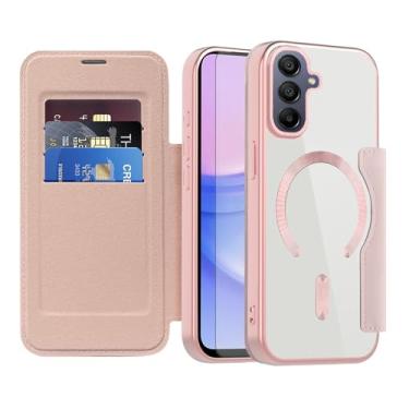 Imagem de Asuwish Capa de telefone para Samsung Galaxy A17 5G capa carteira magnética com protetor de tela de vidro temperado flip porta-cartão de crédito bloqueio RFID slot robusto acessórios para celular A 17