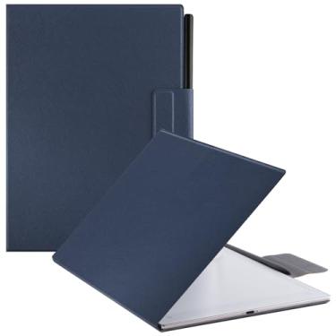 Imagem de BOZHUORUI Capa magnética para iFlytek AINOTE 2 (27 cm, lançado em 2025) | Design de fivela de caneta | com hibernar/despertar automático | fina e leve | capa inteligente de couro PU (azul escuro)