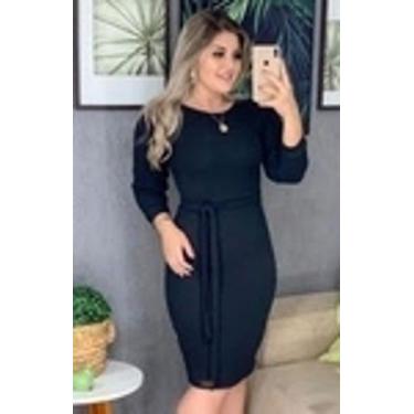 Imagem de Vestido Plus Size Tubinho Faixa Moda Evangélica Feminina - Miss Flower