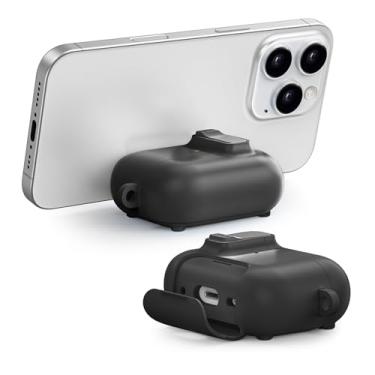 Imagem de ORICO Capa para AirPods 3, capa de silicone à prova de choque com chaveiro, carregamento sem fio compatível com Apple AirPods 3ª geração-CP33-BK