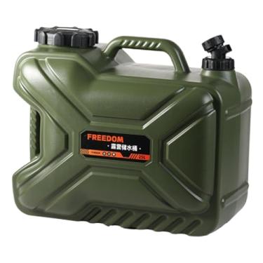 Imagem de YIJU Acessórios para camping: Jarra de água com alça dupla, à prova de vazamentos, com, verde, em PE, ideal para sobrevivência, viagens de, 12 L