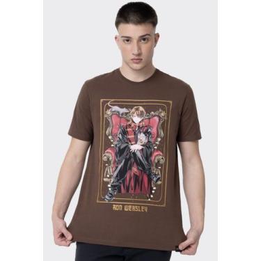 Imagem de Camiseta Harry Potter Rony Weasley Anime - Piticas, 14, Marrom, Unisse