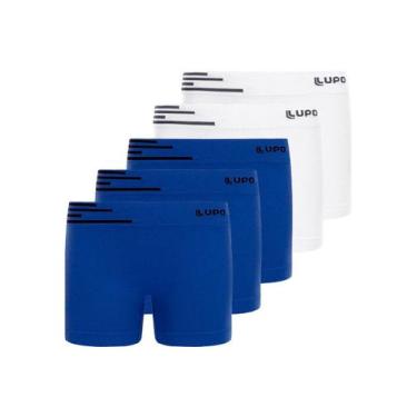 Imagem de Kit com 5 Cuecas Infantil Boxer Lupinho 132-002, Branco, G