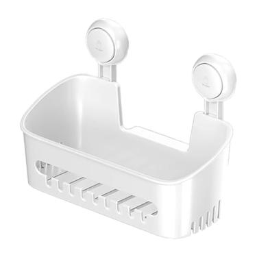 Imagem de Bandeja organizadora de chuveiro – prateleira de chuveiro com ventosa, suporte de xampu montado na parede, para casa, apartamento, dormitório universitário, banheiro, cozinha, hotel
