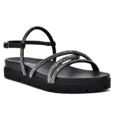 Imagem de Sandalia Via Marte Papete Strass Brilho Feminina-Feminino