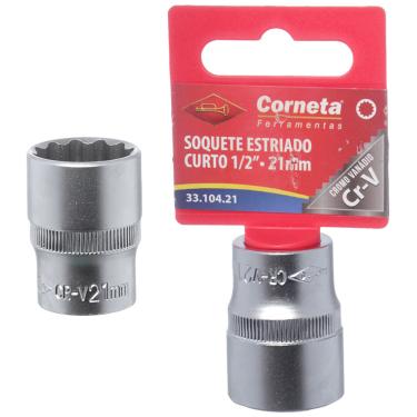 Imagem de Soquete Estriado Curto 1/2 21Mm Corneta