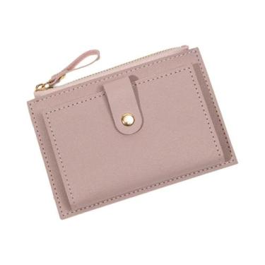 Imagem de Carteira Feminina Ultrafina E Leve Com Zíper, Porta-Cartões De Identid