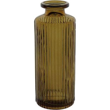Imagem de Vaso Decorativo Enfiete Casa Garrafa Home&co Vidro 13x5x5cm Marrom