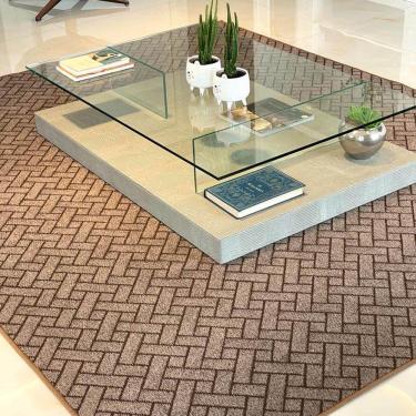 Imagem de Tapete Carpete Elegante Trama 1,00 X 1,50 Titulos Cor Marrom