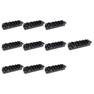 Imagem de Kit 10 Réguas com 5 Tomadas MarGirius TMU5-320 2P+T 20A Preta Bivolt, 