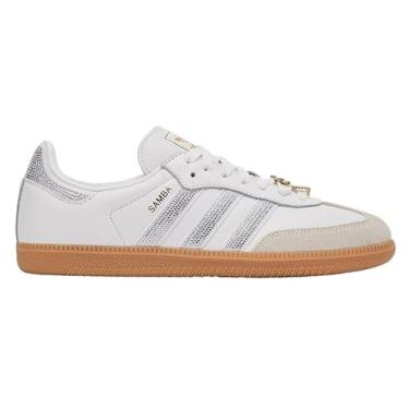 Imagem de adidas Originals Samba OG Tênis feminino, Goma dourada com strass branco, 36