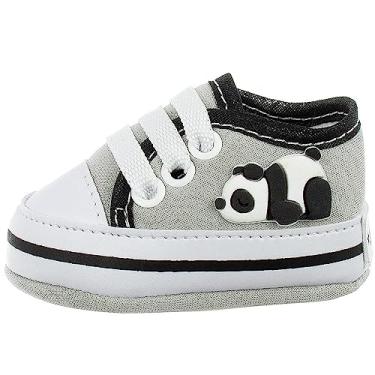 Imagem de Tênis Bebê Star Detalhe Panda Unissex Confortável Macio (cinza, br_footwear_size_system, infant, numeric, numeric_13)