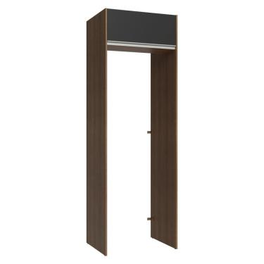 Imagem de Porta-geladeira 73 Cm 1 Porta Basculante Rustic/preto Glamy Madesa Rustic/preto