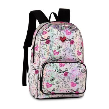 Imagem de MOCHILA ESCOLAR HOLOGRÁFICA BOLSA MENINA ADOLESCENTE GIRL POWER-Feminino