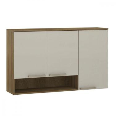 Imagem de Armário Aéreo 3 Portas 1,20cm Isis Luciane Avela/mocca