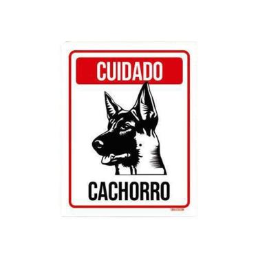 Imagem de Kit 10 Placas Cuidado Cachotto Pastor Alemão