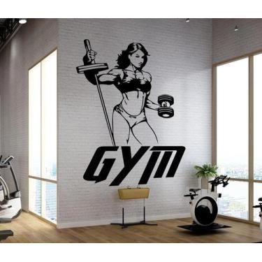 Imagem de Adesivo de parede  academia e musculação  - Ambiente dekorado, 80cm, p