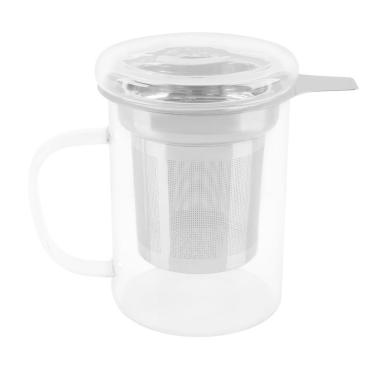 Imagem de Caneca De Vidro Tramontina Com Infusor Em Aço Inox De Chá 350ml 61762040