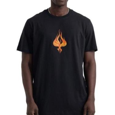Imagem de Camiseta Mcd Aviamentacao Fogo Preto (Preto)-Masculino