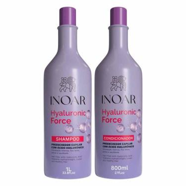 Imagem de Inoar Hyaluronic Force Kit - Shampoo 1l + Condicionador 800ml, Kit