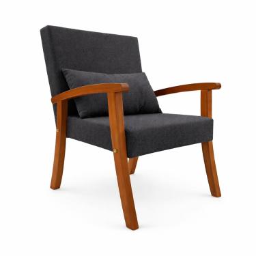 Imagem de Kit 2 Poltronas Jade Linho Premium Escritório Recepção Sala De Estar Decorativa