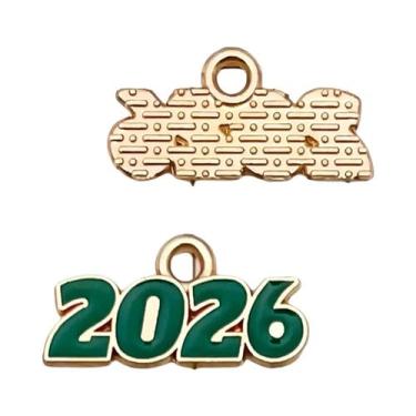 Imagem de Pingentes De Números Esmaltados 9x17mm (10 Peças) - Berloques DIY Para