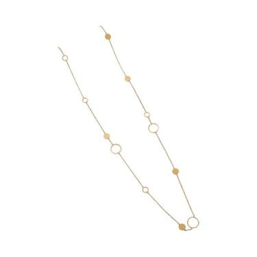 Imagem de Colar Feminino De Aço Inoxidável Banhado a Ouro 18K Com Pingentes Vaza