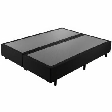 Imagem de Base Casal Queen Gazin Sommier Largura De 158 Cm E Altura De 39 Cm Em Tecido Suede Preto