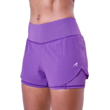 Imagem de Short Feminino Authen Samba 3 Signature Duplo Com Compressão